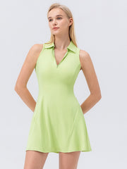 NURO Women's Collared Color Block Tennis Dress