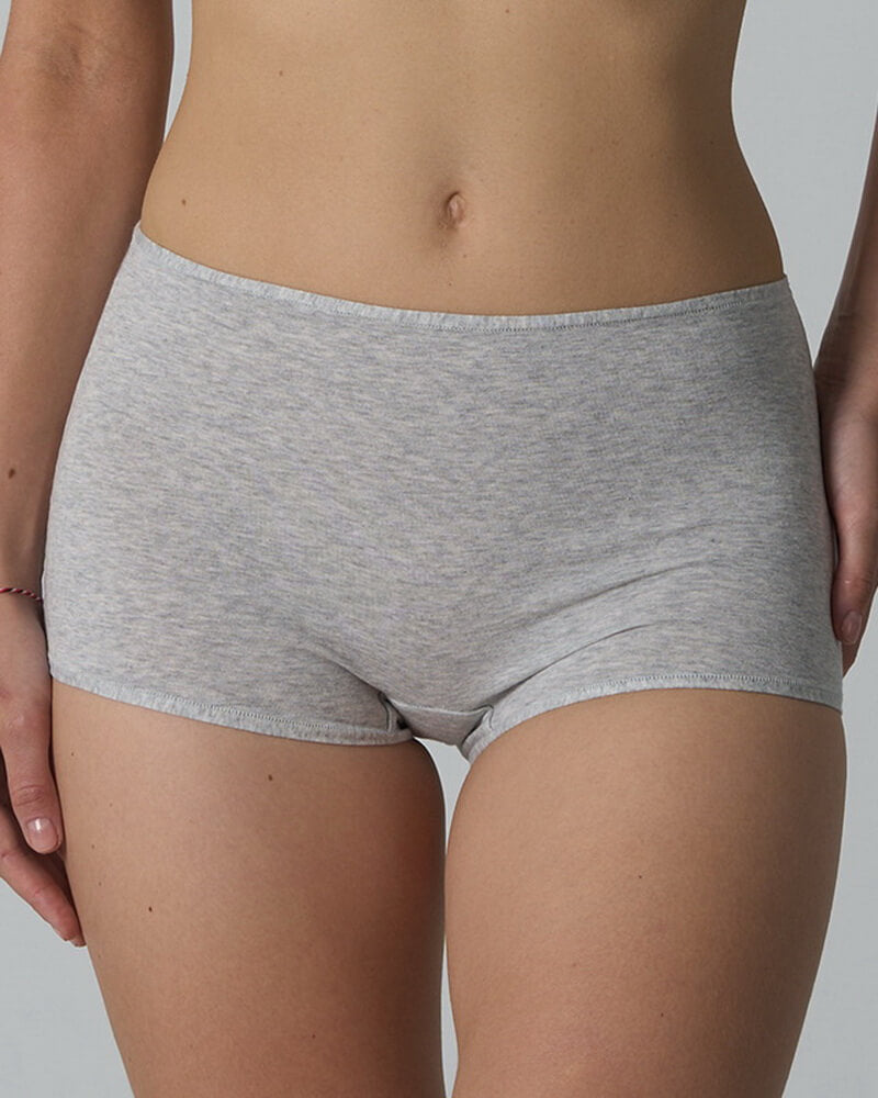 NURO Women's Cotton Boy Short Underwear, Mid-Rise Shaping Panties