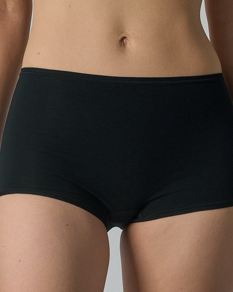 NURO Women's Cotton Boy Short Underwear, Mid-Rise Shaping Panties