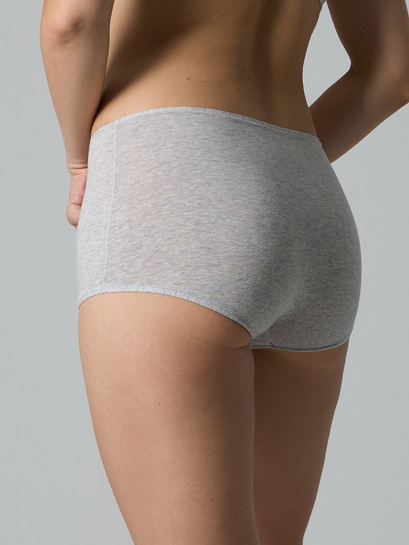 NURO Women's Cotton Boy Short Underwear, Mid-Rise Shaping Panties