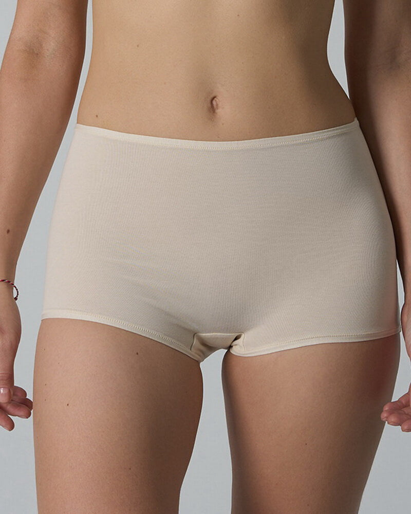 NURO Women's Cotton Boy Short Underwear, Mid-Rise Shaping Panties