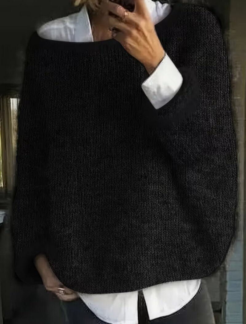 NURO Women's Crewneck Knit Sweater, Long Sleeve Straight Fit Pullover, Soft Everyday Casual Sweater