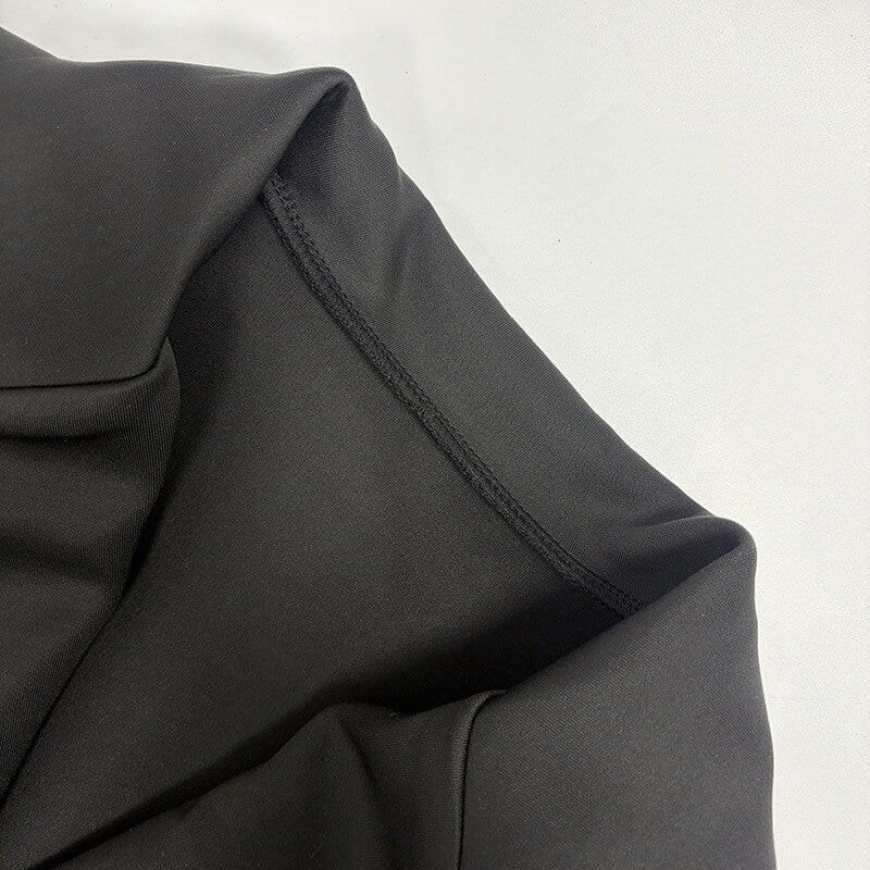 NURO Women's Deep V Neck Long Sleeve Pencil Casual Blazer Dress