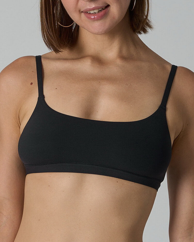 NURO Women's Everyday Scoop Bralette, Light Support Wire-Free Sports Bra