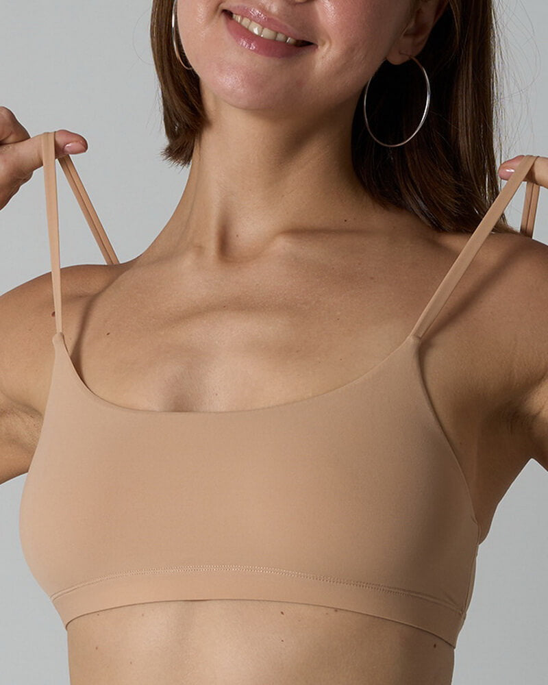 NURO Women's Everyday Scoop Bralette, Light Support Wire-Free Sports Bra