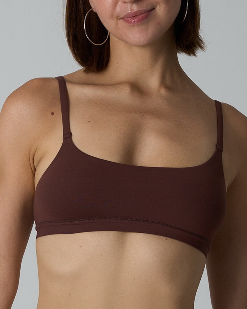 NURO Women's Everyday Scoop Bralette, Light Support Wire-Free Sports Bra