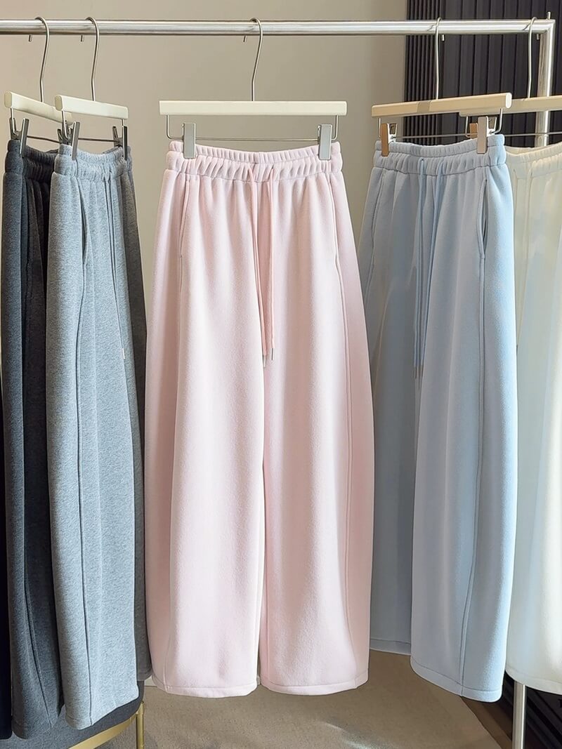 NURO Women's Flared Cargo Pants – High Waist Wide Leg Sweatpants with Drawstring