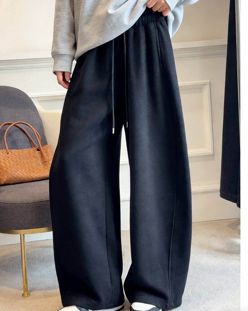 NURO Women's Flared Cargo Pants – High Waist Wide Leg Sweatpants with Drawstring