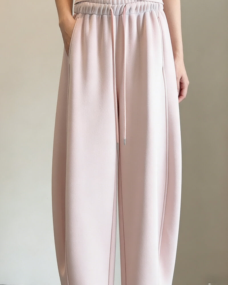 NURO Women's Flared Cargo Pants – High Waist Wide Leg Sweatpants with Drawstring