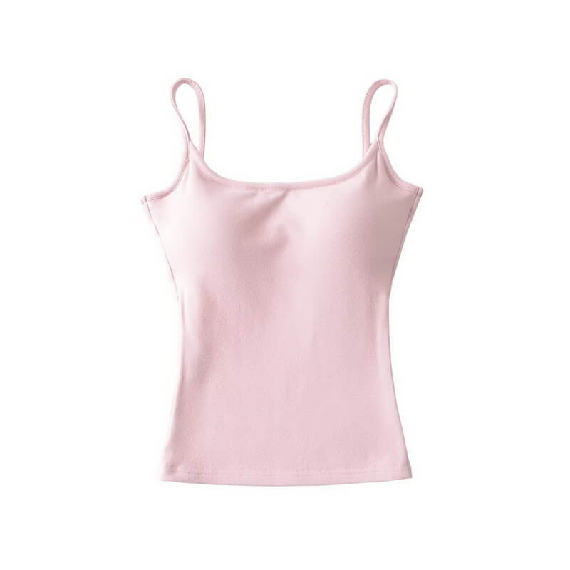NURO Women's Flocked Crop Cami, Seamless Built-in Bra Sleeveless Top