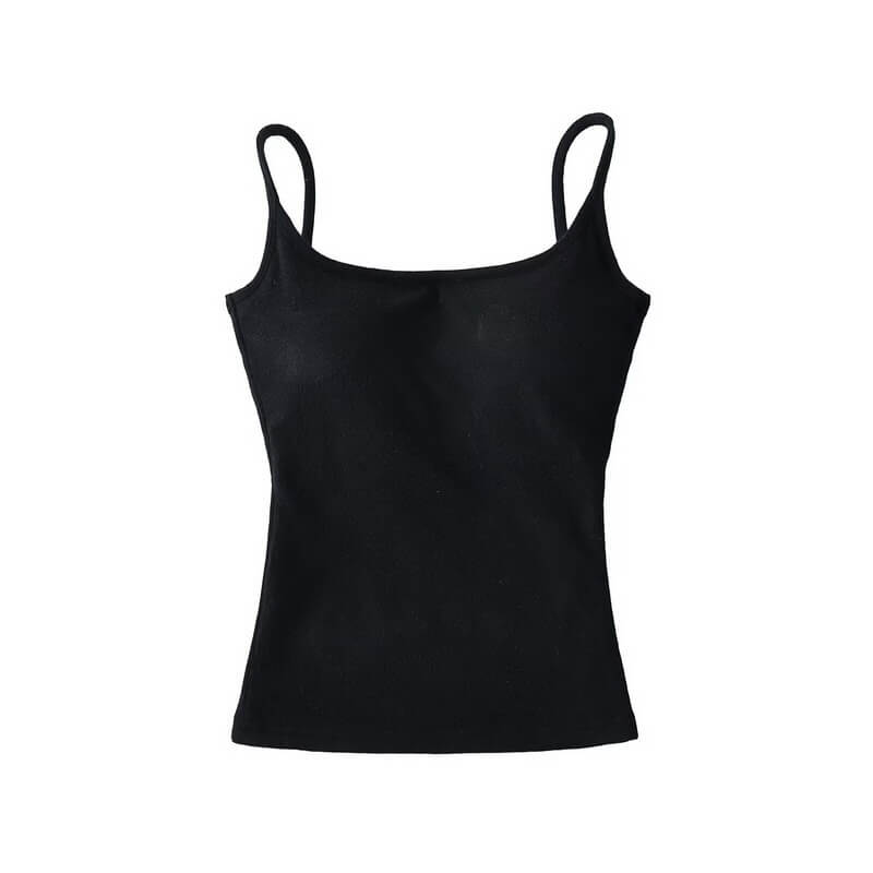 NURO Women's Flocked Crop Cami, Seamless Built-in Bra Sleeveless Top