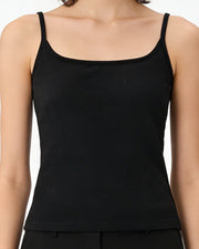 NURO Women's Flocked Crop Cami, Seamless Built-in Bra Sleeveless Top