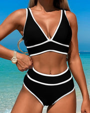 NURO Women's Floral Print Bikini Set with Padded Top