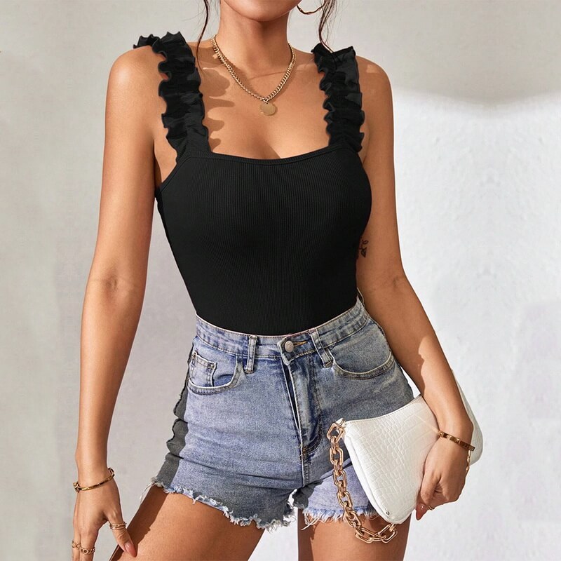 NURO Women's Flutter Sleeve Jumpsuit with Tapered Pant
