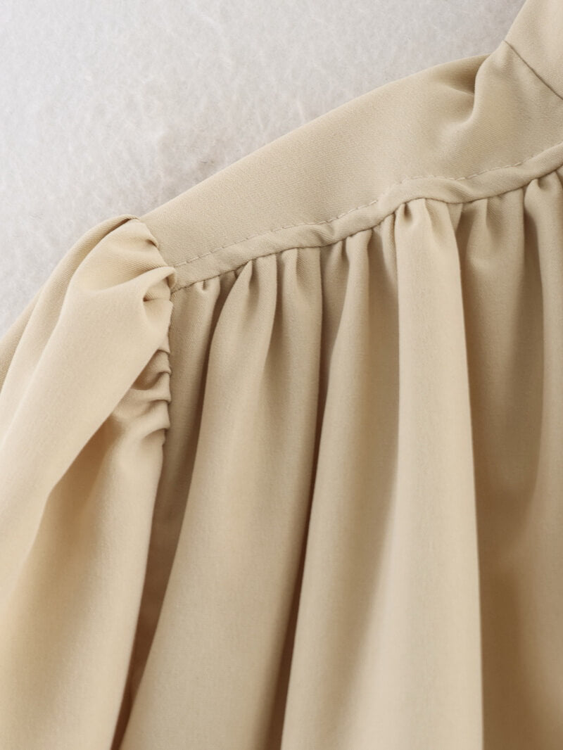 NURO Women's French Retro Puff Sleeve Jacket - Short Cropped Blazer