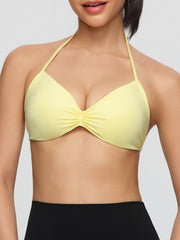 NURO Women's Halter Neck Thin Strap Sports Bra