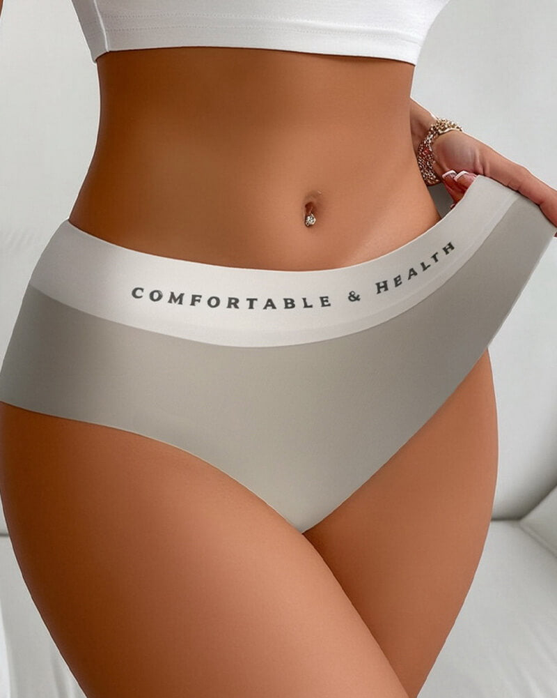 NURO Women's High-Waist Color-Block Panty, Seamless Shaping Hipster