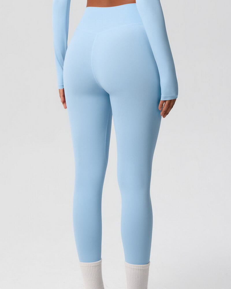 NURO Women's High-Waist Seamless Leggings, Naked Feel Fitness Pants for Running and Yoga