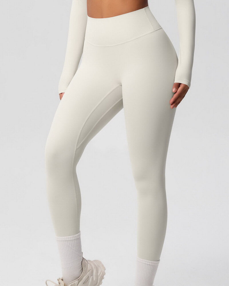 NURO Women's High-Waist Seamless Leggings, Naked Feel Fitness Pants for Running and Yoga