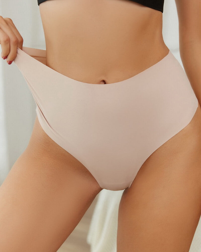 NURO Women's High-Waist Shaping Thong, Seamless Tummy Control Panty