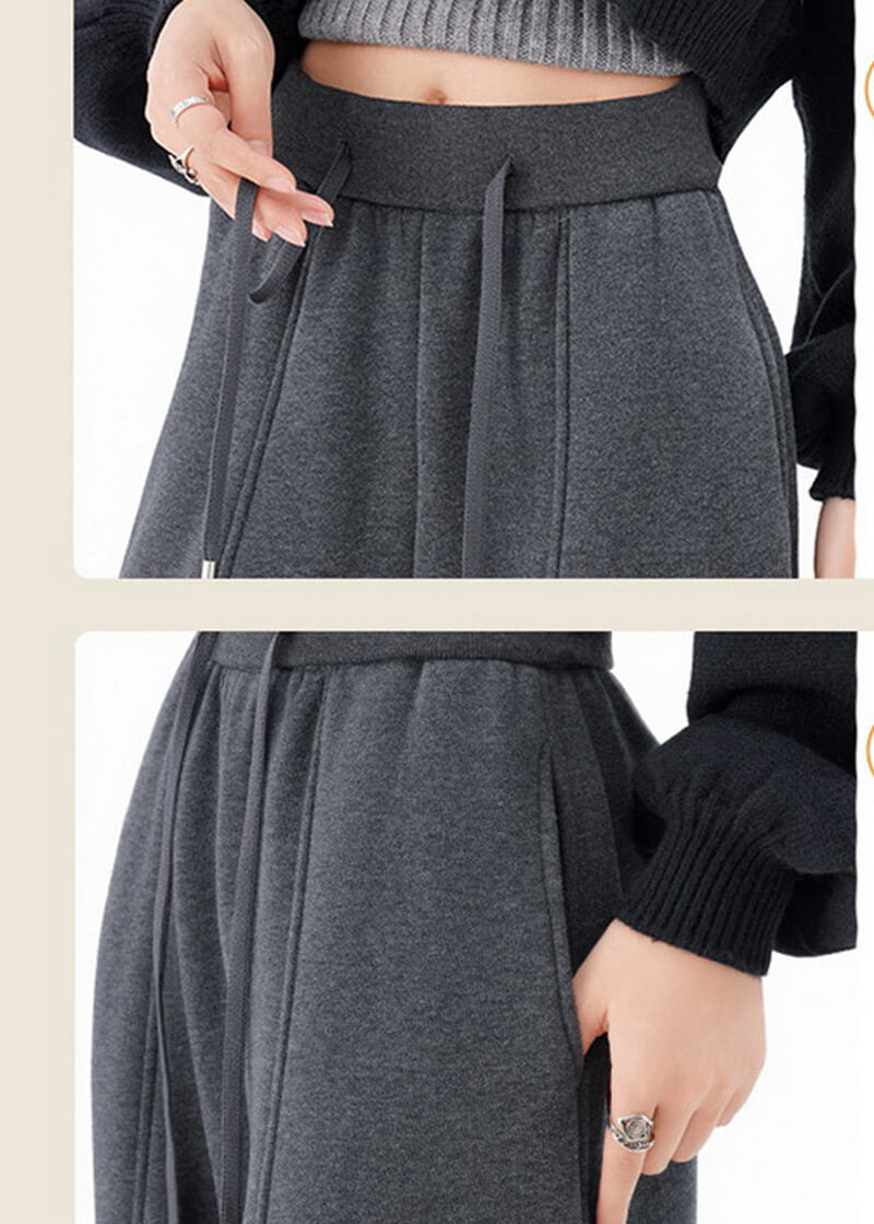 NURO Women's High-Waisted Drawstring Wide Leg Pants