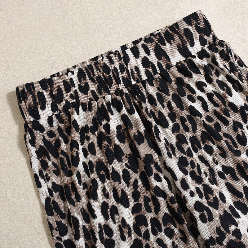 NURO Women's High-Waisted Leopard Print Skinny Pants - Super Stretchy, Soft, Thermal Shaping, Lounge & Casual Tights
