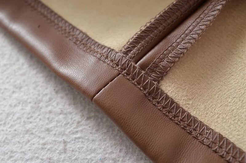 NURO Women's High Waist Asymmetrical PU Pencil Skirt