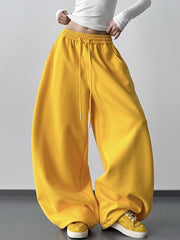 NURO Women's High Waist Drawstring Wide Leg Jeans - Extra Long Denim Palazzo Pants with Relaxed Fit