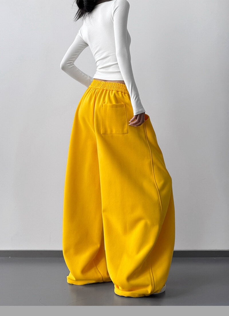 NURO Women's High Waist Drawstring Wide Leg Jeans - Extra Long Denim Palazzo Pants with Relaxed Fit