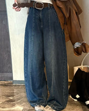 NURO Women's High Waist Flared Wide Leg Jeans, Fleece Lined Denim Pants for Winter Comfort