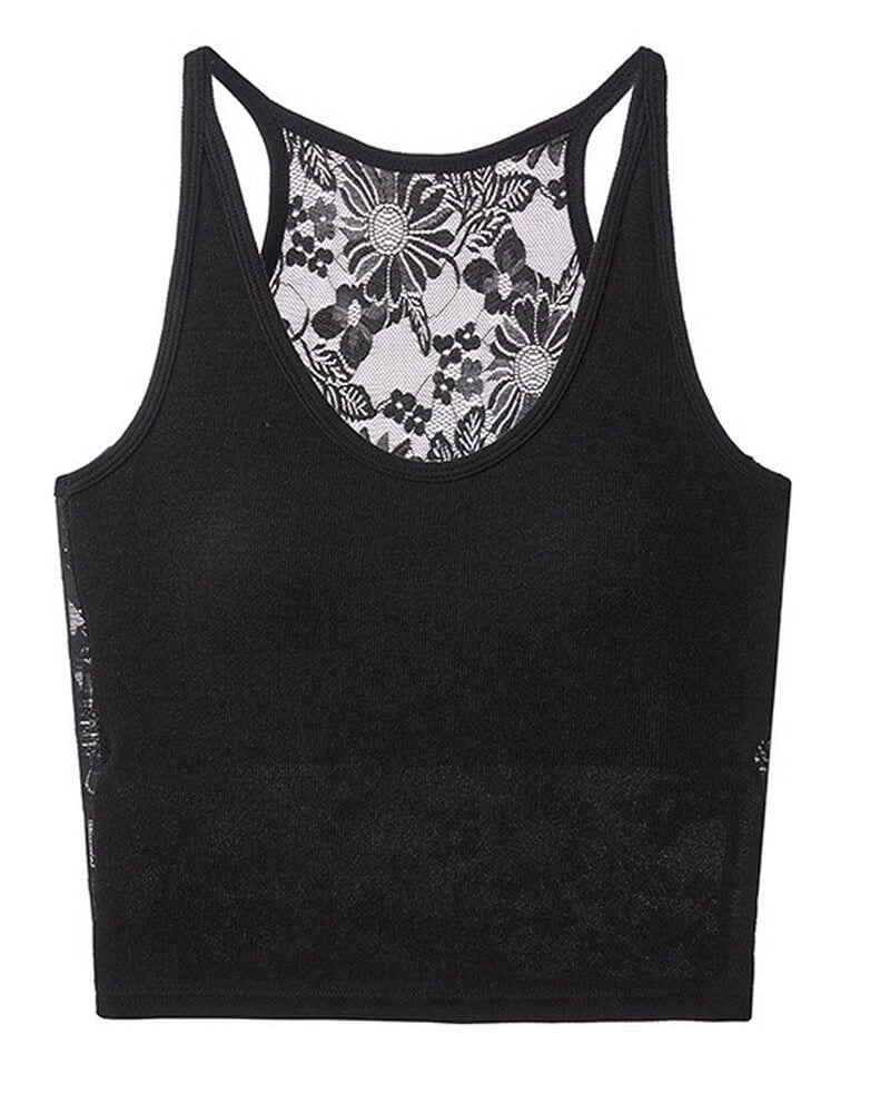 NURO Women's Lace Cutout Cami Top, Sleeveless Racerback Slip Top