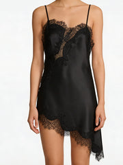 NURO Women's Lace Trim Cami Top - Sexy Lingerie Style Crop Top