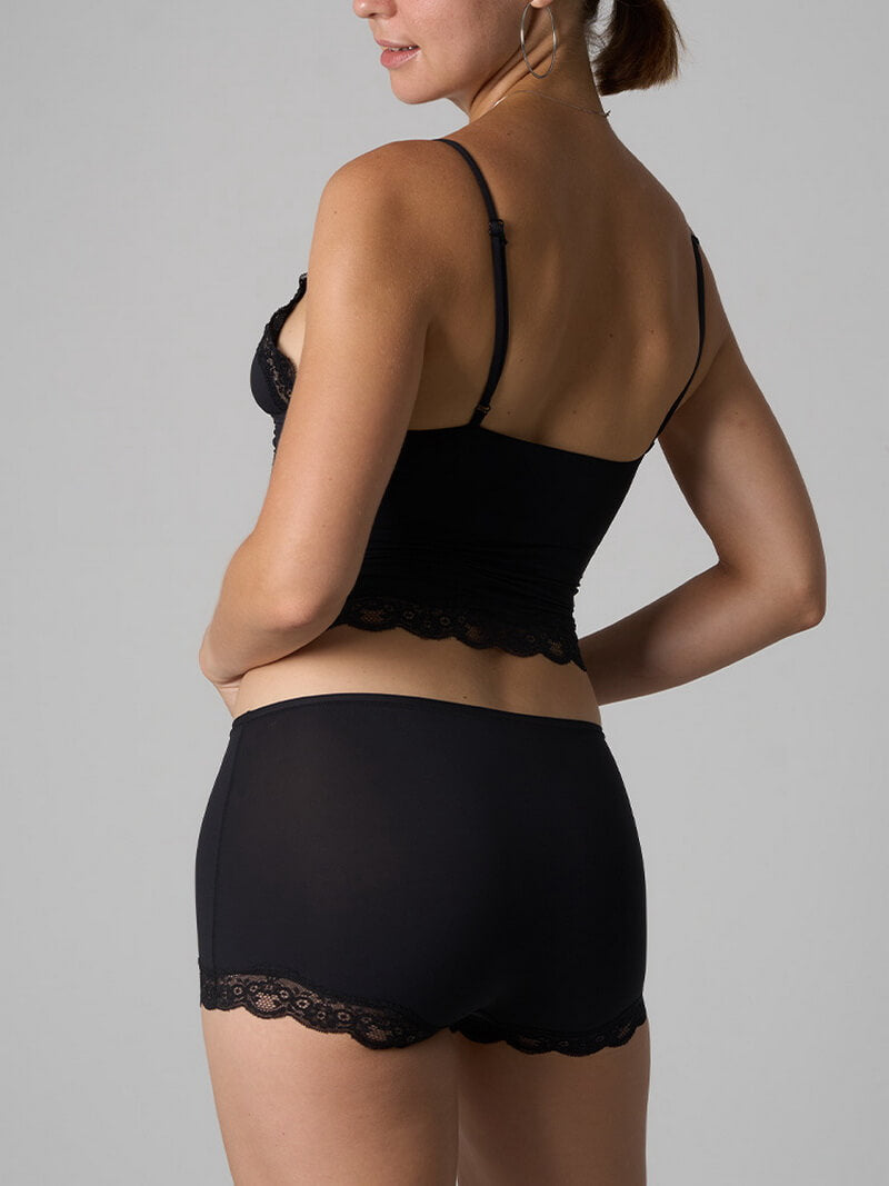 NURO Women's Lace Trim Sleepwear Set, V-Neck Camisole and Shorts Pajamas