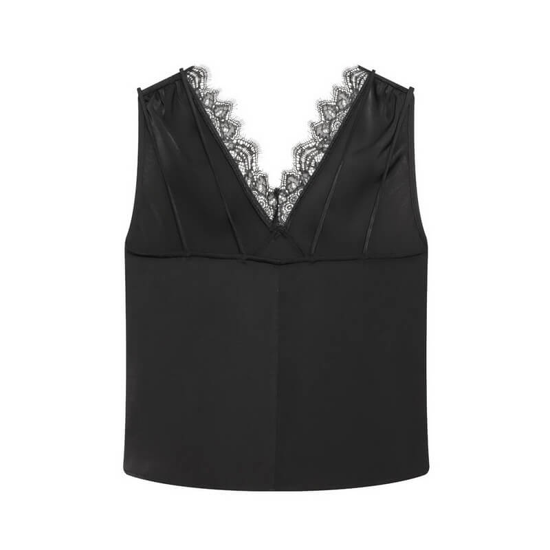 NURO Women's Lace Trim Two-Piece Set