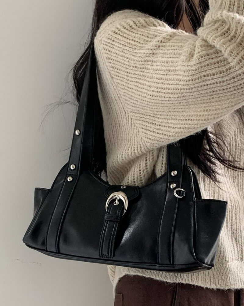 NURO Women's Large Capacity PU Tote Bag Retro Street Shoulder Hobo Bag