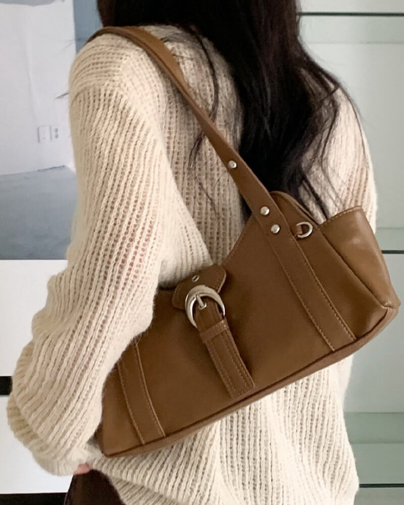 NURO Women's Large Capacity PU Tote Bag Retro Street Shoulder Hobo Bag