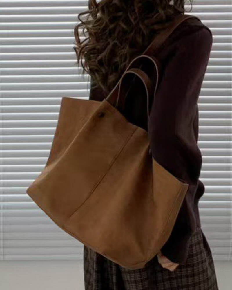 NURO Women's Large PU Tote Bag Vintage Casual Everyday Shoulder Bag