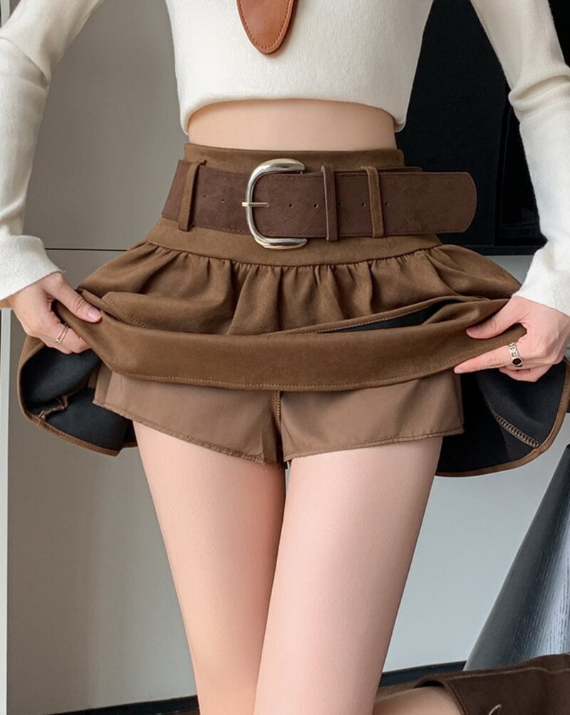 NURO Women's Layered Tiered Mini Skirt - Sweet & Chic Pleated Short Skirt with Patchwork Design, Casual A-Line Skirt