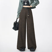 NURO Women's Leopard Print High-Waisted Wide Leg Flare Pants