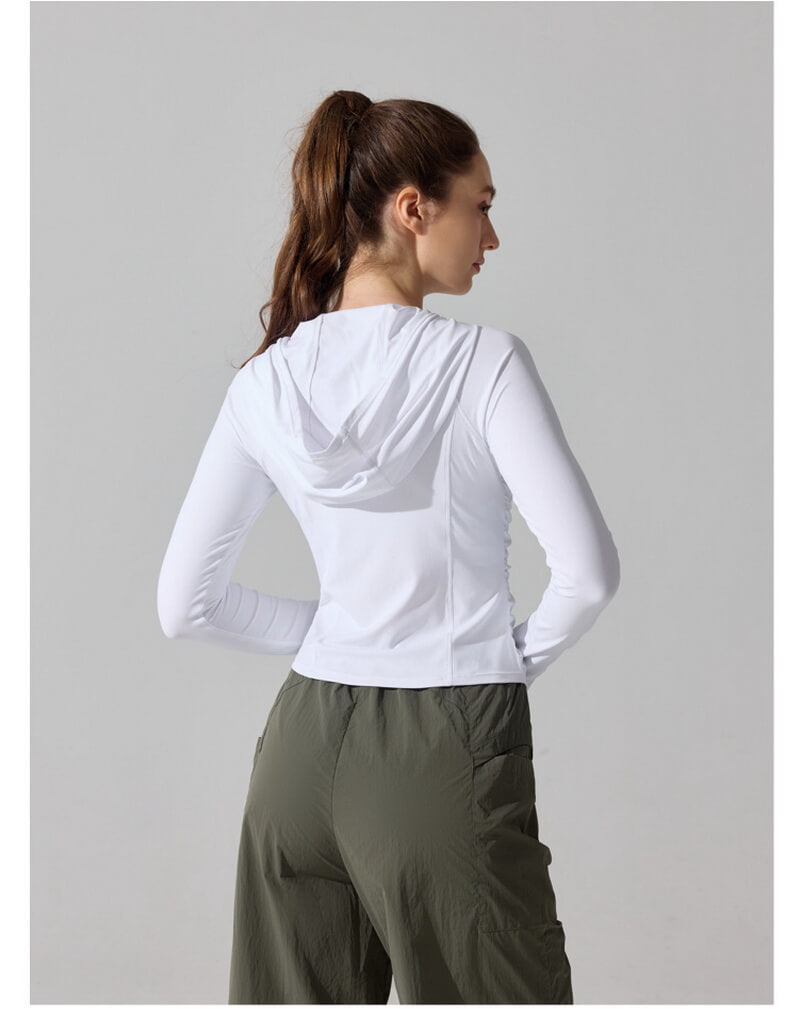 NURO Women's Lightweight Quick-Dry Hooded Zip Jacket