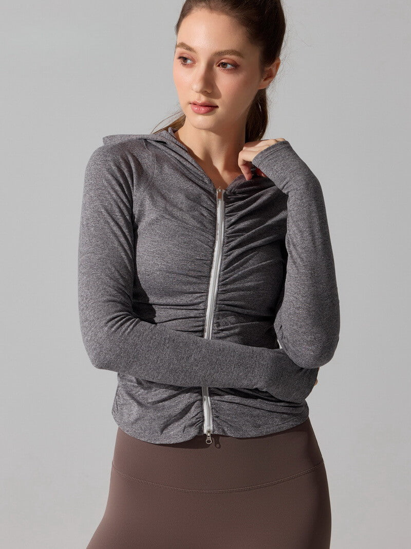 NURO Women's Lightweight Quick-Dry Hooded Zip Jacket