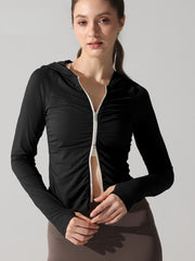 NURO Women's Lightweight Quick-Dry Hooded Zip Jacket