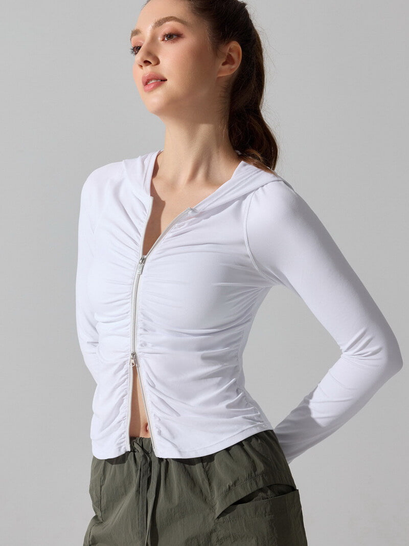 NURO Women's Lightweight Quick-Dry Hooded Zip Jacket