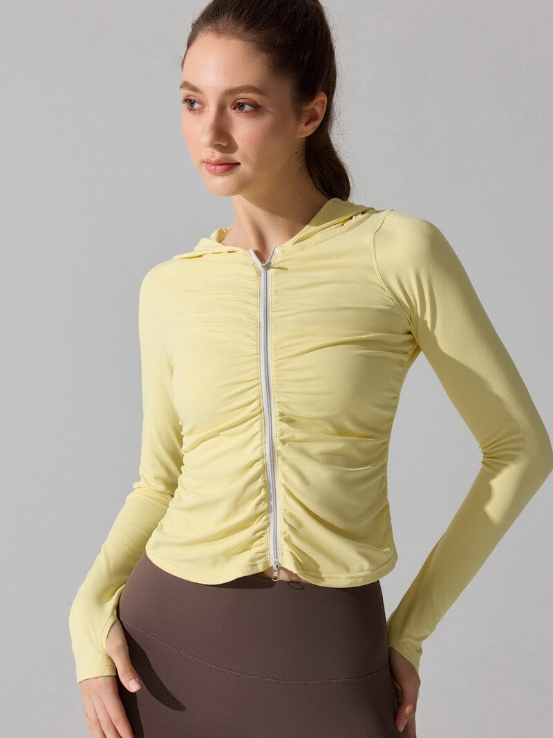 NURO Women's Lightweight Quick-Dry Hooded Zip Jacket