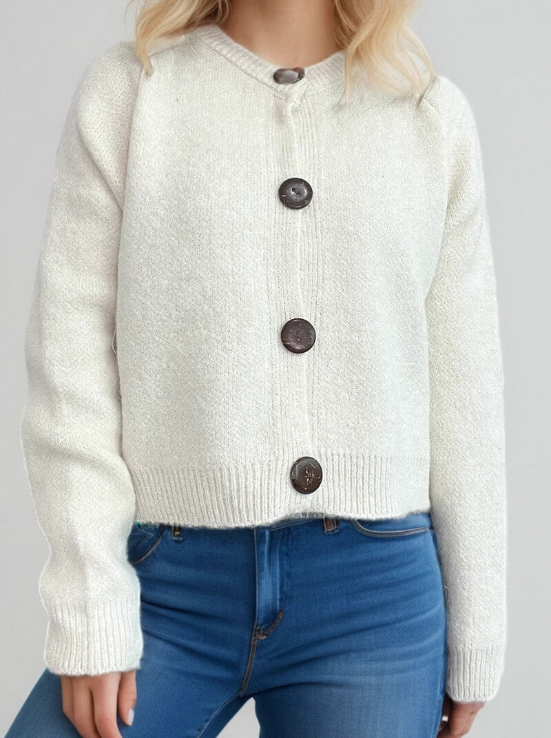 NURO Women's Long Sleeve Cardigan - Oversized Button Front Knit Sweater, Casual Loose Fit Cover-Up