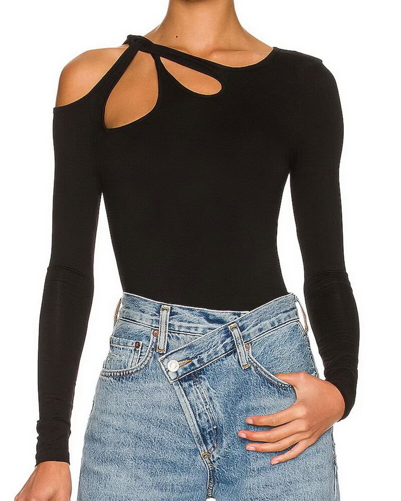 NURO Women's Long Sleeve High Waist Tapered Jumpsuit