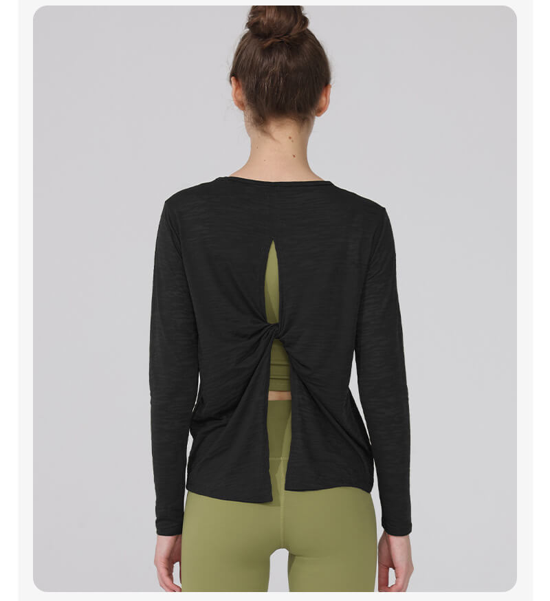 NURO Women's Long Sleeve Quick-Dry Workout Tee