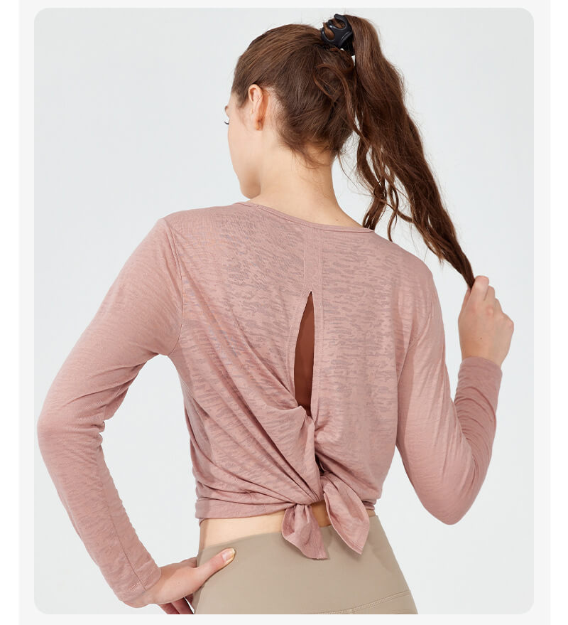 NURO Women's Long Sleeve Quick-Dry Workout Tee