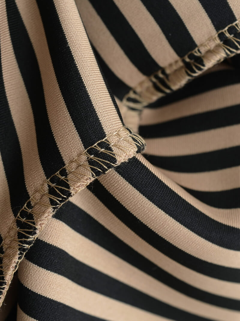 NURO Women's Low-Rise Striped Shorts, Retro Style Drawstring Hot Pants