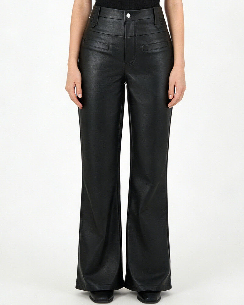 NURO Women's Low Waist PU Leather Pants